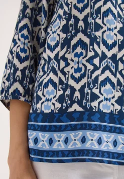 3/4-Arm Bluse mit grafischem Muster