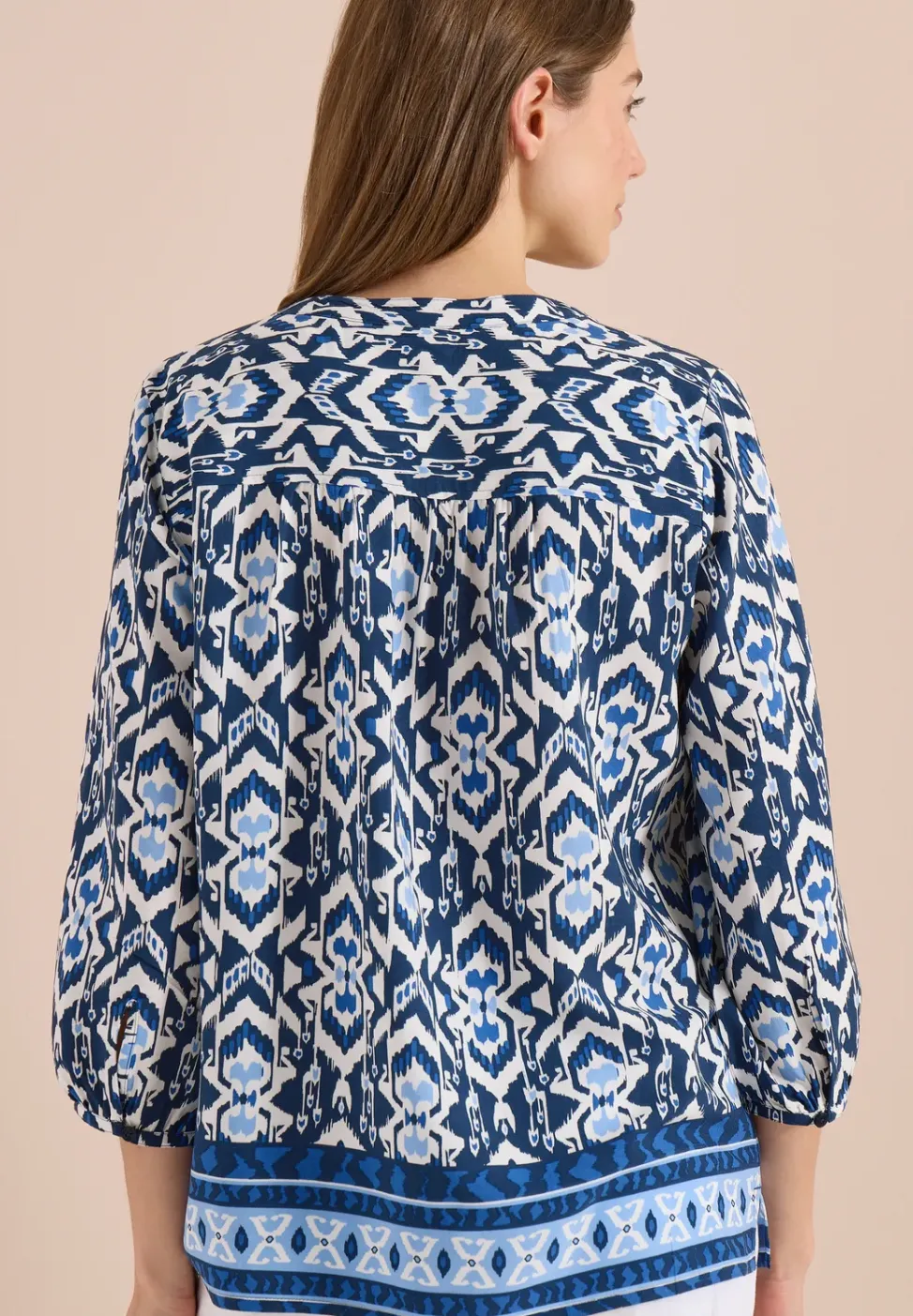 3/4-Arm Bluse mit grafischem Muster