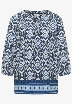 3/4-Arm Bluse mit grafischem Muster