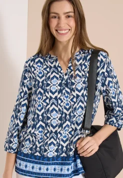 3/4-Arm Bluse mit grafischem Muster