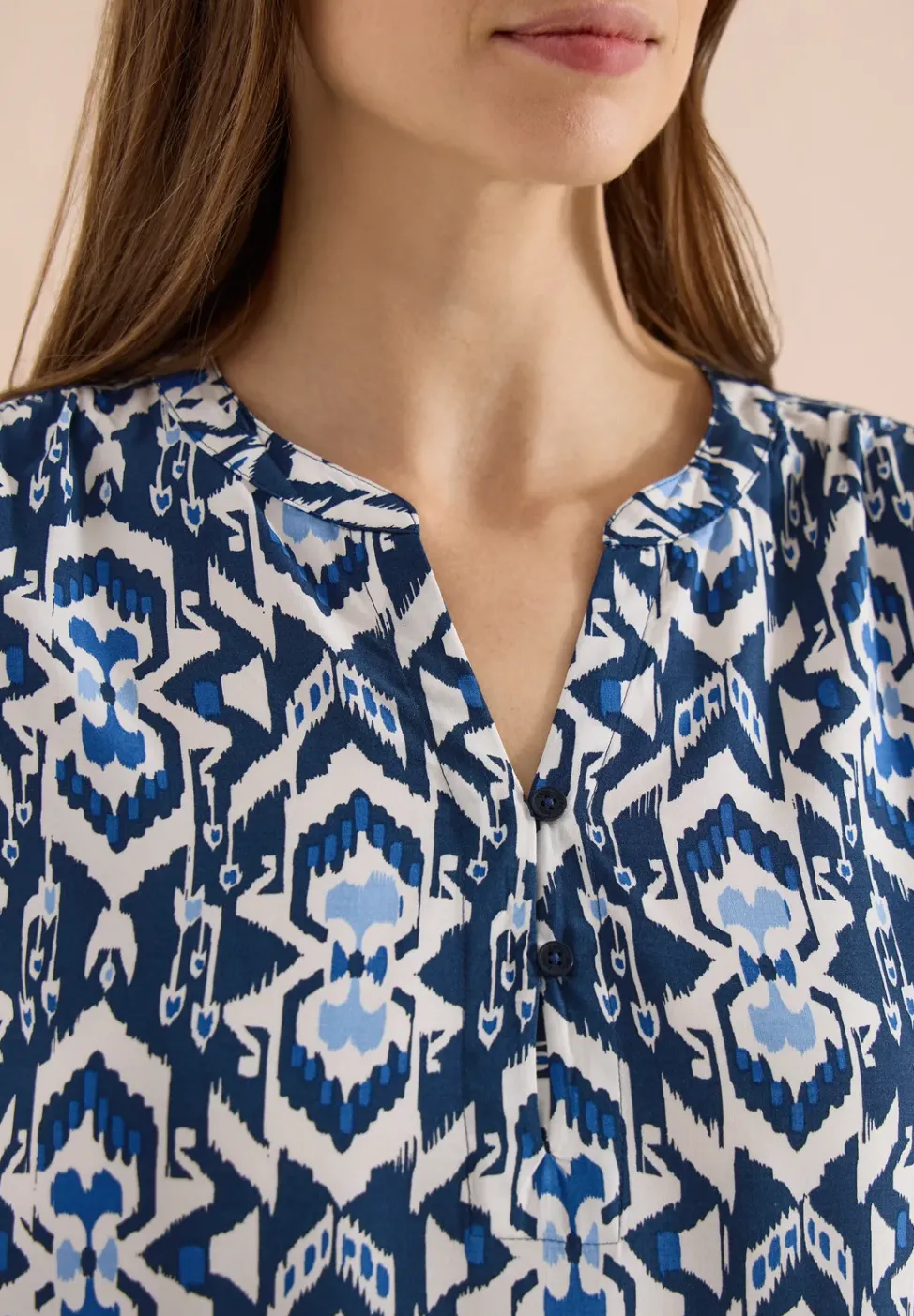 3/4-Arm Bluse mit grafischem Muster