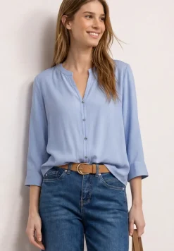 3/4-Arm Bluse mit Knotendetail