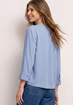 3/4-Arm Bluse mit Knotendetail