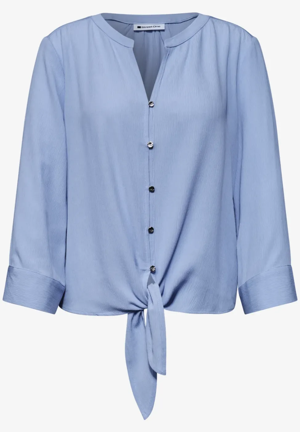3/4-Arm Bluse mit Knotendetail