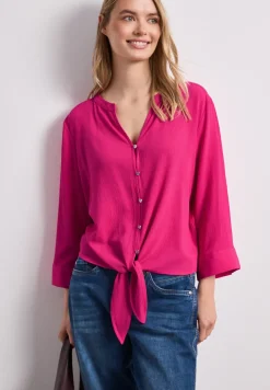 3/4-Arm Bluse mit Knotendetail