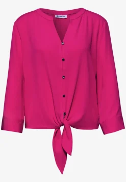 3/4-Arm Bluse mit Knotendetail