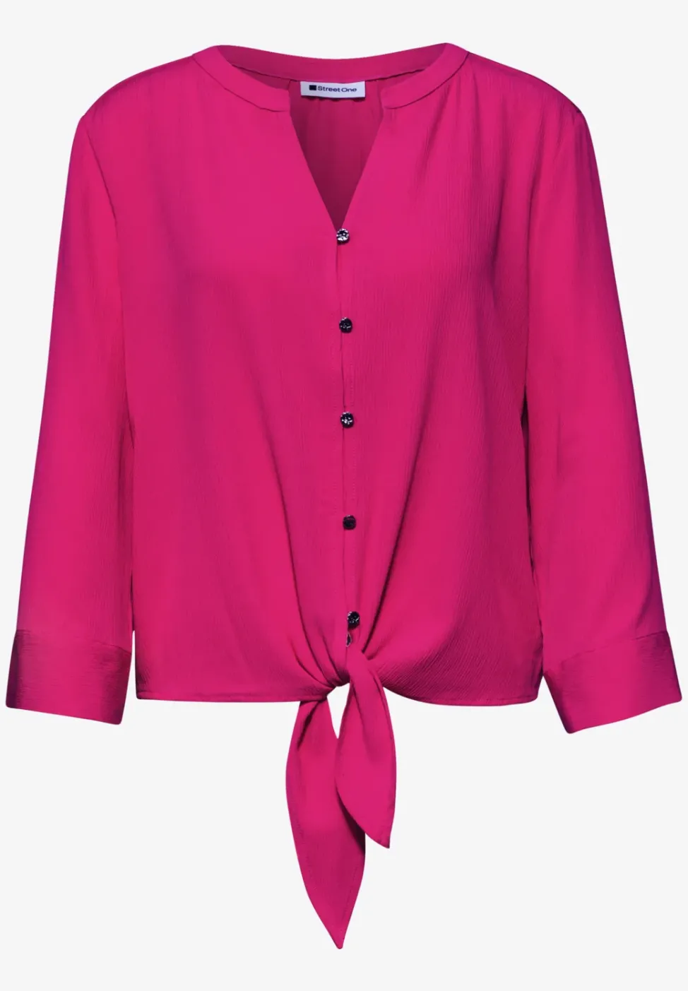 3/4-Arm Bluse mit Knotendetail