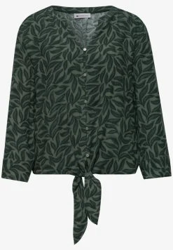 3/4-Arm Bluse mit Knotendetail
