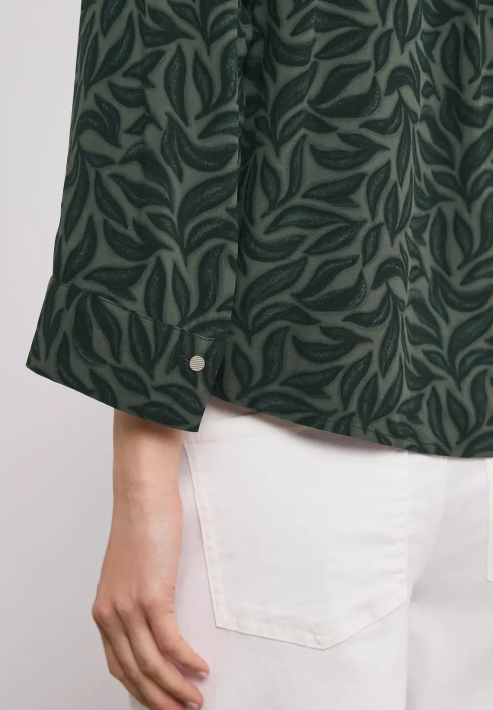 3/4-Arm Bluse mit Knotendetail
