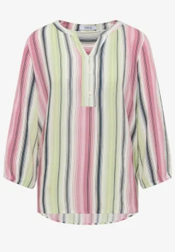 3/4-Arm Bluse mit Multicolor Streifen