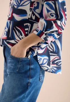 3/4-Arm Bluse mit Multicolor Print
