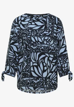 3/4-Arm Bluse mit Patchwork-Print