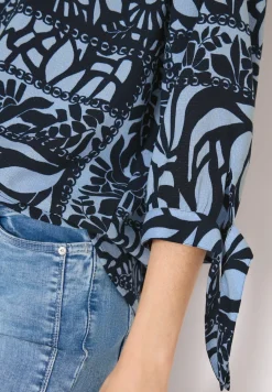 3/4-Arm Bluse mit Patchwork-Print