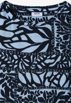 3/4-Arm Bluse mit Patchwork-Print
