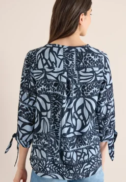 3/4-Arm Bluse mit Patchwork-Print