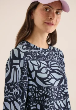 3/4-Arm Bluse mit Patchwork-Print