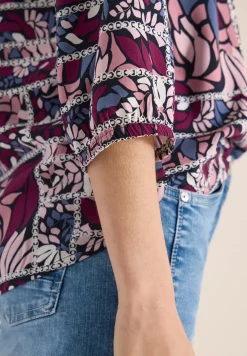 3/4-Arm Bluse mit Patchwork-Print