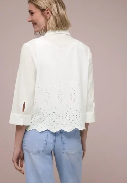 3/4-Arm Bluse mit Shiffleydetails
