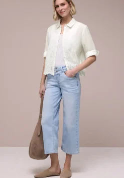 3/4-Arm Bluse mit Shiffleydetails