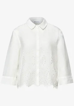 3/4-Arm Bluse mit Shiffleydetails