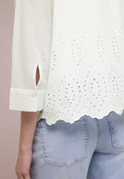 3/4-Arm Bluse mit Shiffleydetails