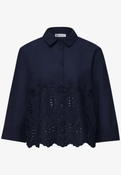 3/4-Arm Bluse mit Shiffleydetails