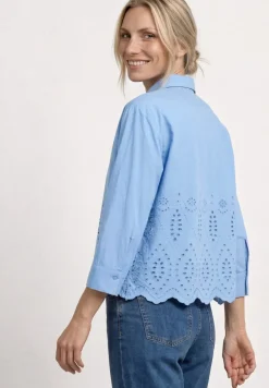 3/4-Arm Bluse mit Shiffleydetails