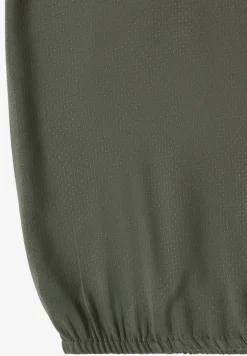 3/4-Arm Bluse mit Split Neck und Bändern