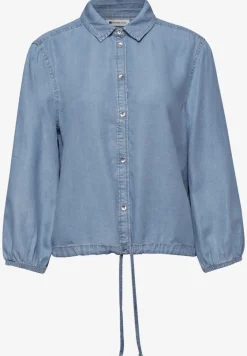 3/4-Arm Hemdbluse im Denim-Look