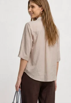 3/4-Arm Hemdbluse mit Brusttasche