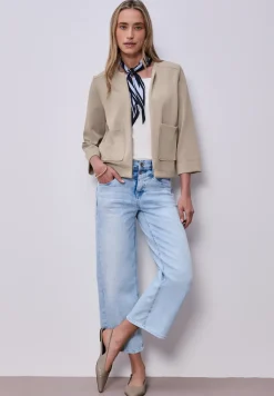 3/4-Arm Jacke im Silk-Look