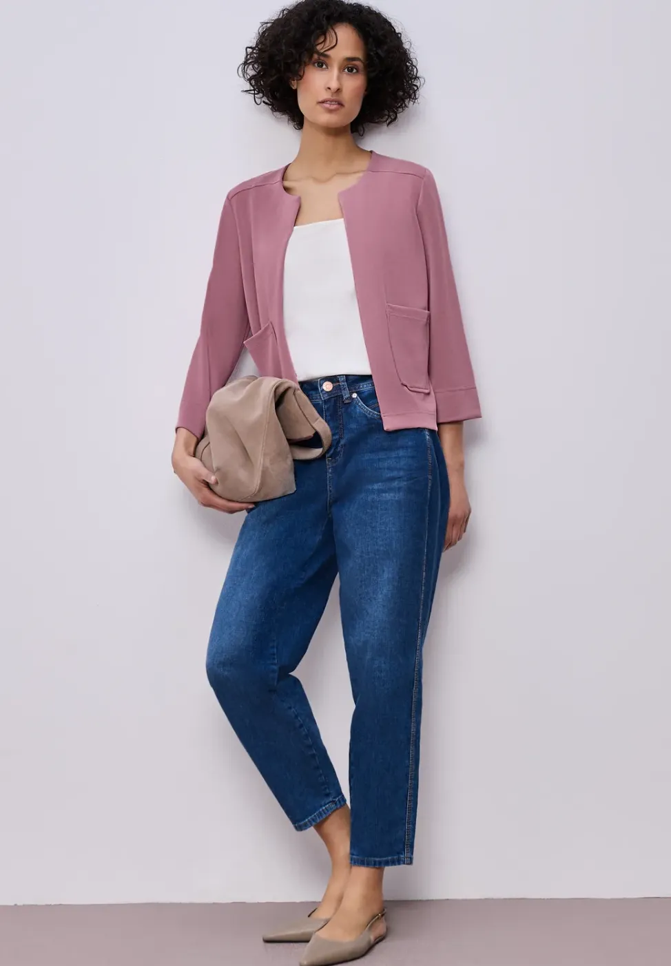 3/4-Arm Jacke im Silk-Look