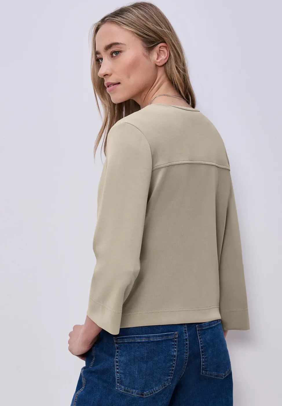 3/4-Arm Jacke im Silk-Look