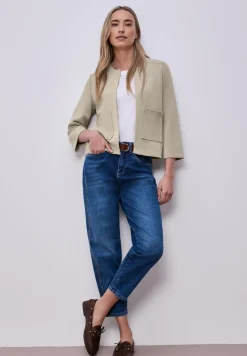 3/4-Arm Jacke im Silk-Look