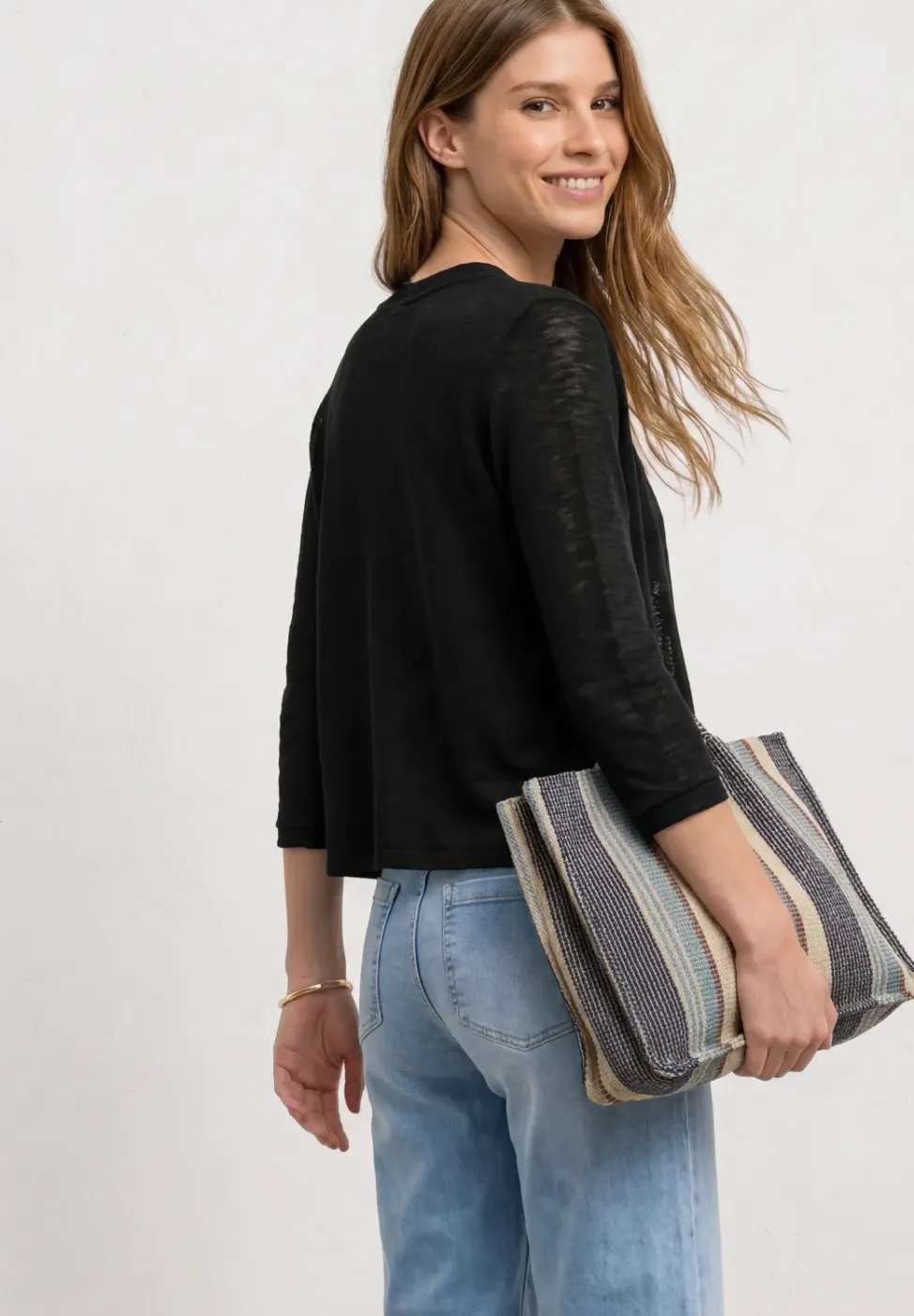 3/4-Arm Jacke in offener Passform