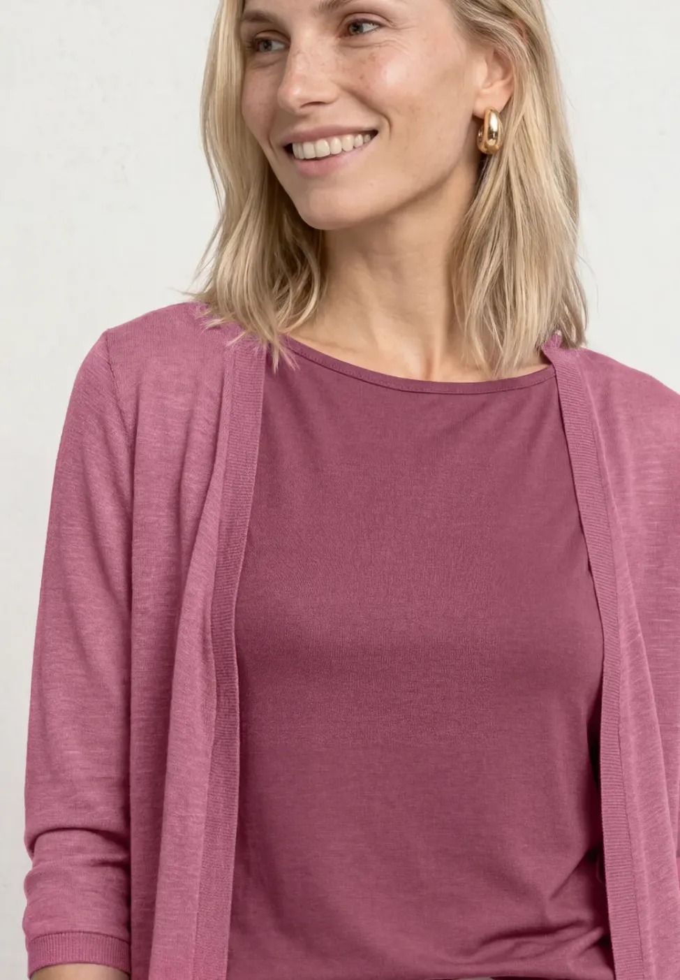 3/4-Arm Jacke in offener Passform