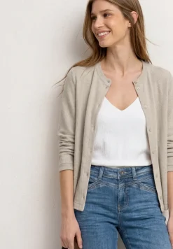 3/4-Arm Jacke in Strick-Optik