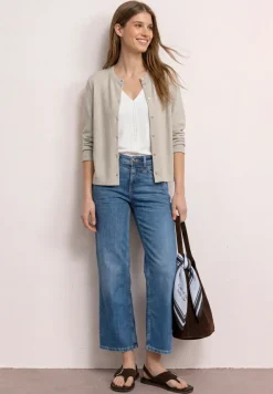 3/4-Arm Jacke in Strick-Optik
