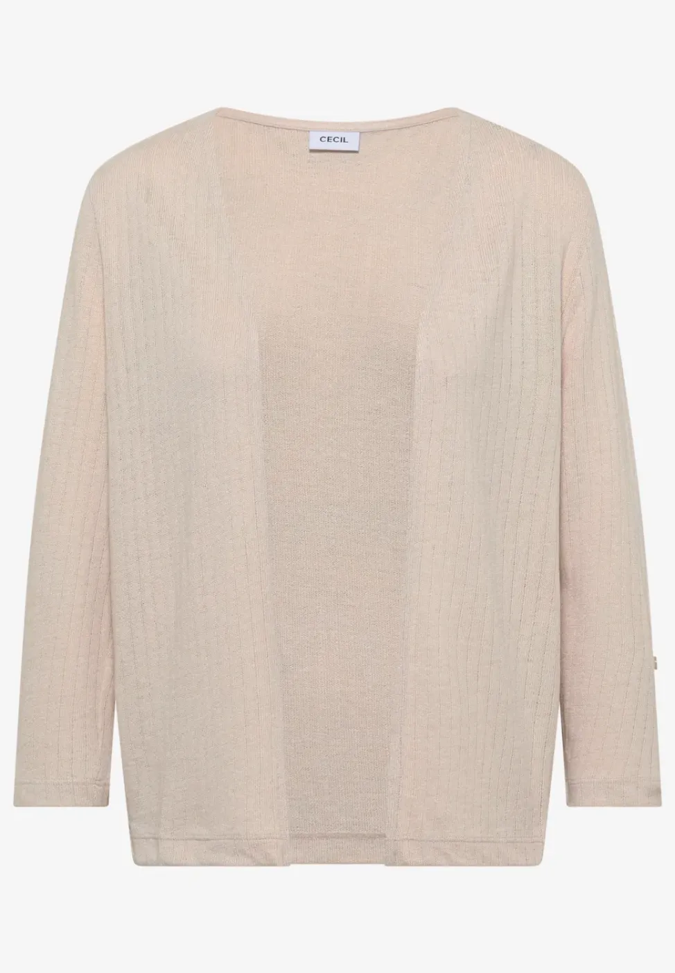 3/4-Arm Jacke in Strick-Optik