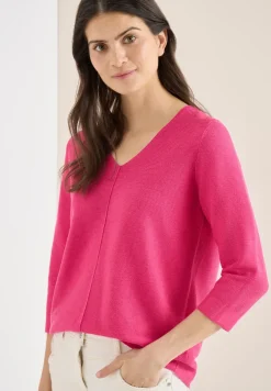 3/4-Arm Pullover mit Struktur