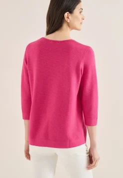 3/4-Arm Pullover mit Struktur