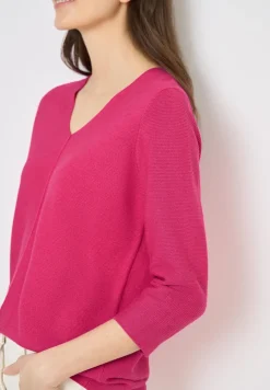 3/4-Arm Pullover mit Struktur