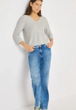 3/4-Arm Pullover mit Struktur