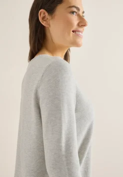 3/4-Arm Pullover mit Struktur