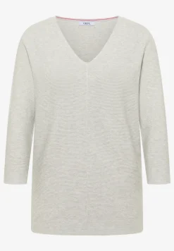 3/4-Arm Pullover mit Struktur