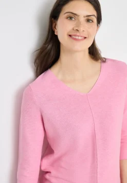 3/4-Arm Pullover mit Struktur