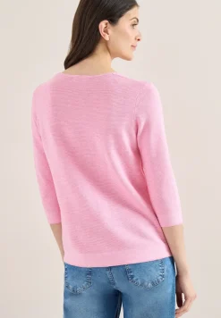3/4-Arm Pullover mit Struktur