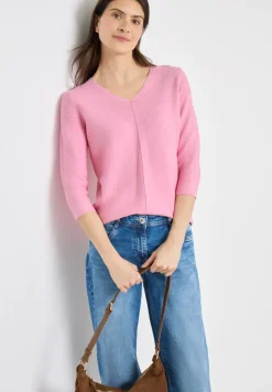 3/4-Arm Pullover mit Struktur