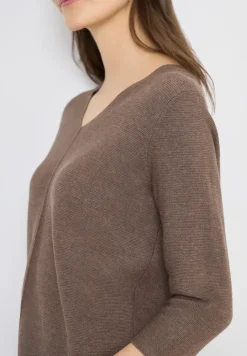 3/4-Arm Pullover mit Struktur