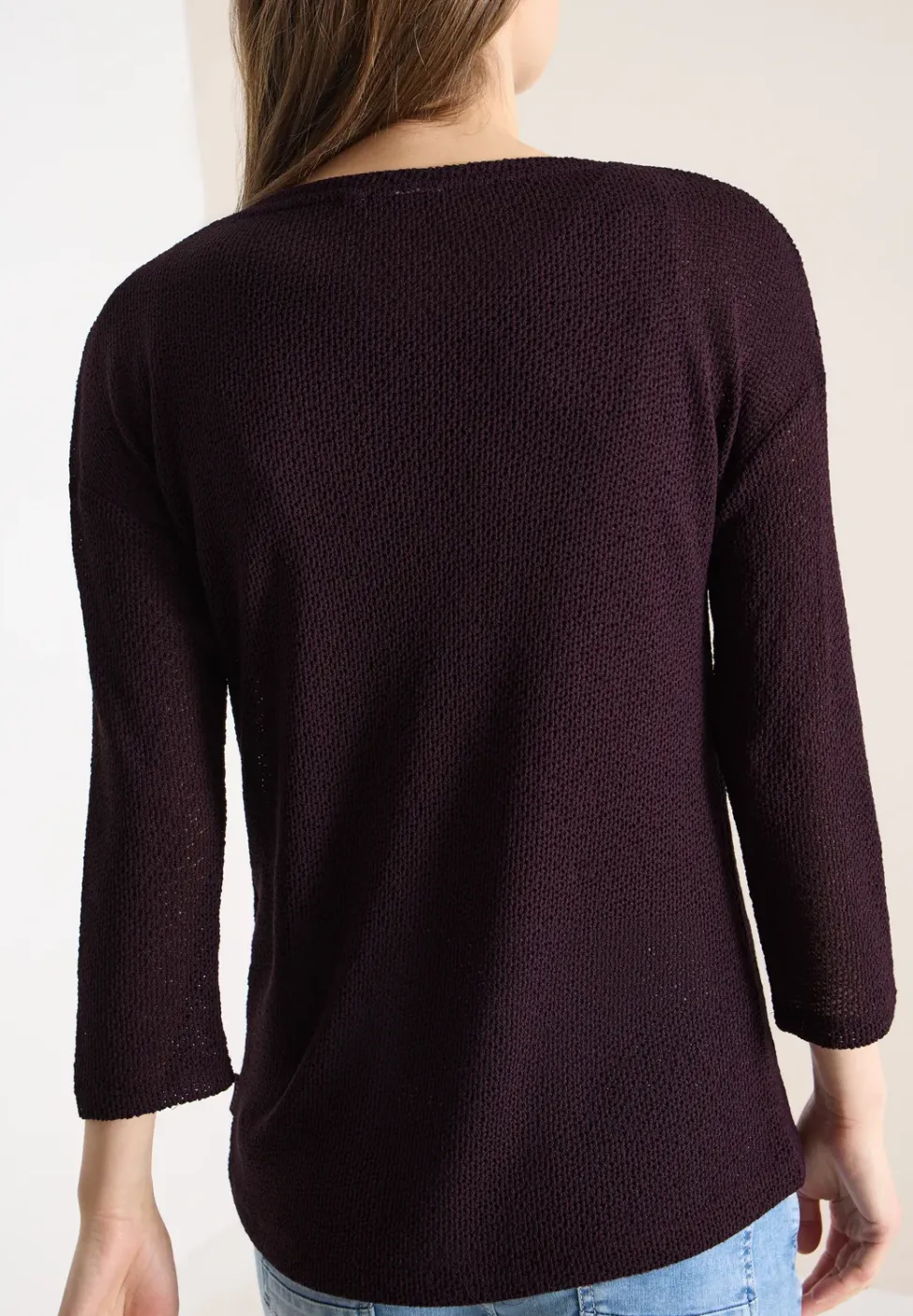 3/4-Arm Shirt im Ajour-Look